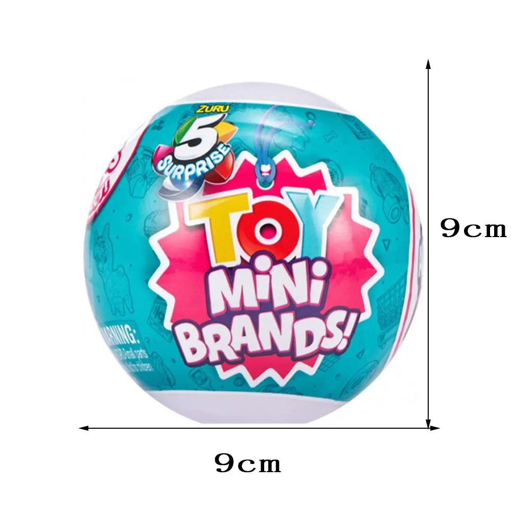5 Surprise Mini Brands Series 1 by ZURU Mystery Real Miniature Collectible Toy Capsule Anime Figure Toy Birthday Surprise Gift Beauty World Shop