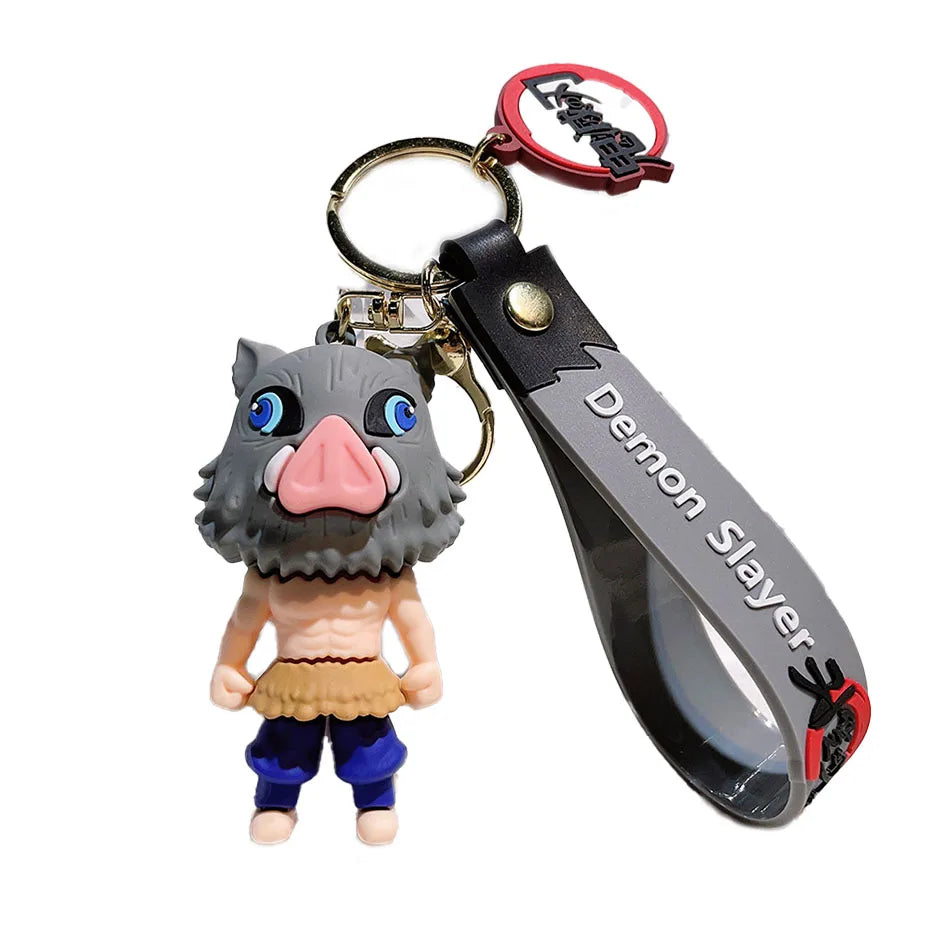 Anime Figure Demon Slayer Keychain Car Keychain Cartoon Backpack Pendant Handmade Backpack Pendant Kids birthday Christmas Gifts Beauty World Shop