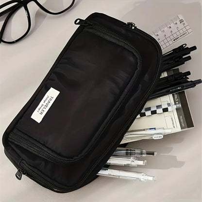 A Large-capacity Multi-layer Pencil Case, A Simple Multi-purpose Student Stationery Box And Makeup Storage Bag Beauty World Shop