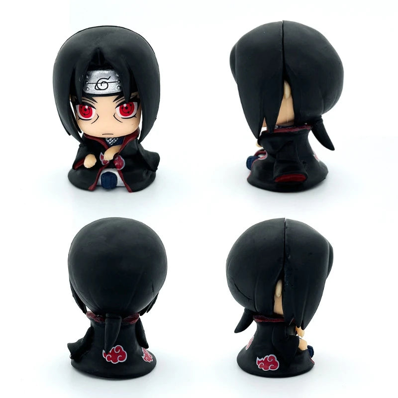 9cm Naruto Anime Figure Naruto Kakashi Action Figure Q Version Kawaii Sasuke Itachi Figurine Car Decoration Collection Model Toy Beauty World Shop