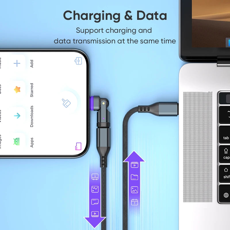 240W Magnetic USB-C Fast Charging Adapter - Type-C Female Converter Cable For MacBook/Xiaomi Beauty World Shop