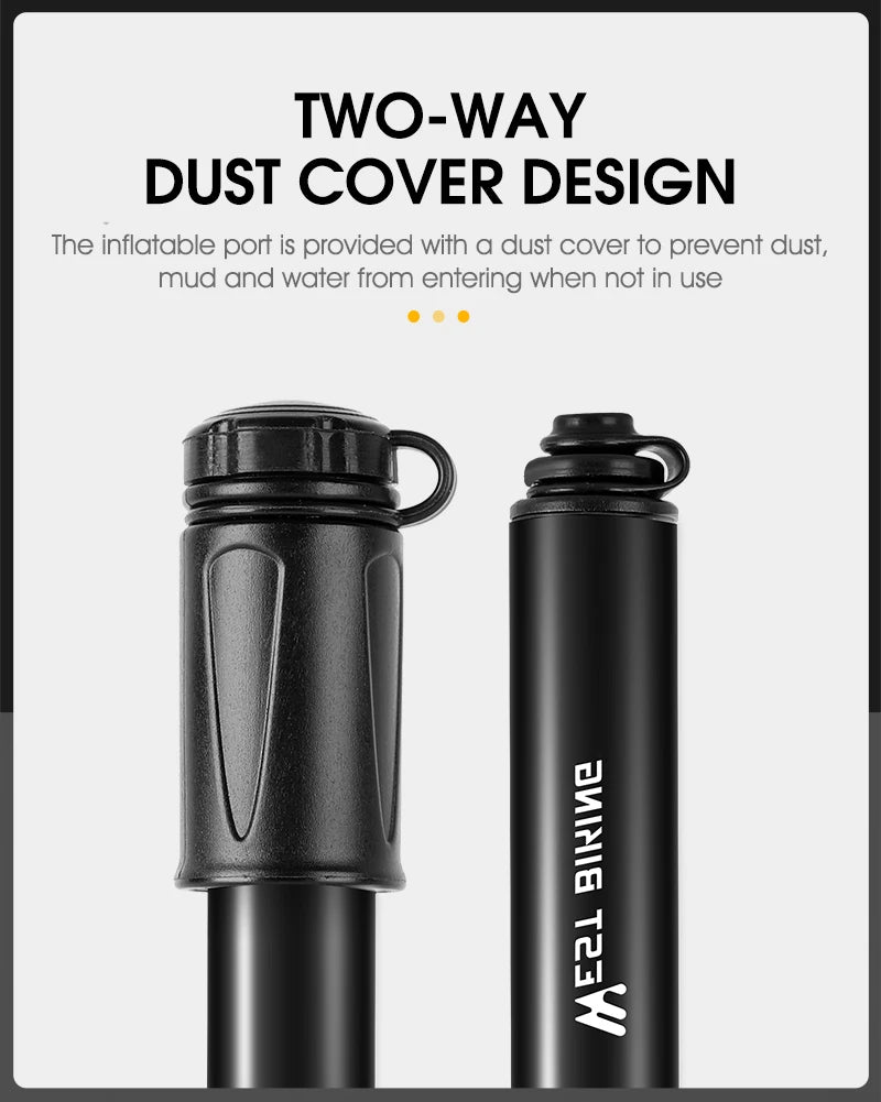 WEST BIKING Mini Bike Pump 100PSI Schrader Presta Valve MTB Road Cycling Pump Aluminum Alloy Bicycle Hand Air Pump Tire Inflator Beauty World Shop