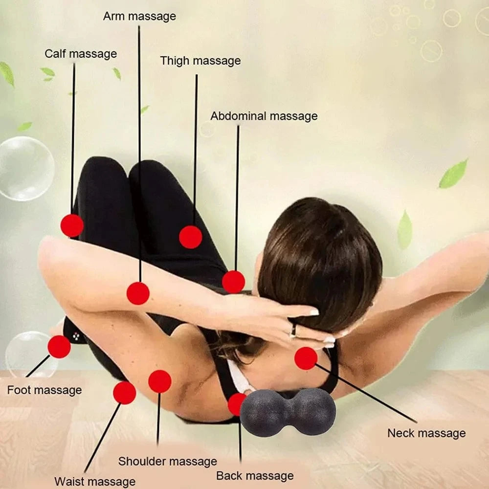 High Density Massage Ball Peanut Massage Ball, Double Long Hockey Ball Massage Roller Ball For Deep Tissue Muscle Massage Beauty World Shop