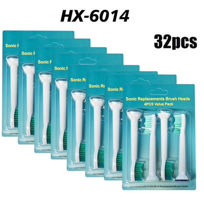 4-32pcs Electric Toothbrush Replacement Heads Compatible with Philips Sonicare Replacement Brush Heads Click-on Handles Beauty World Shop