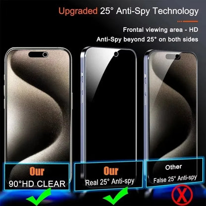 Privacy Screen Protector For iPhone 16 13 15 11 12 14 17 Pro Max Air 16e Anti-spy Glass For iPhone 13 12 Mini 7 8 16 Plus SE XR Beauty World Shop