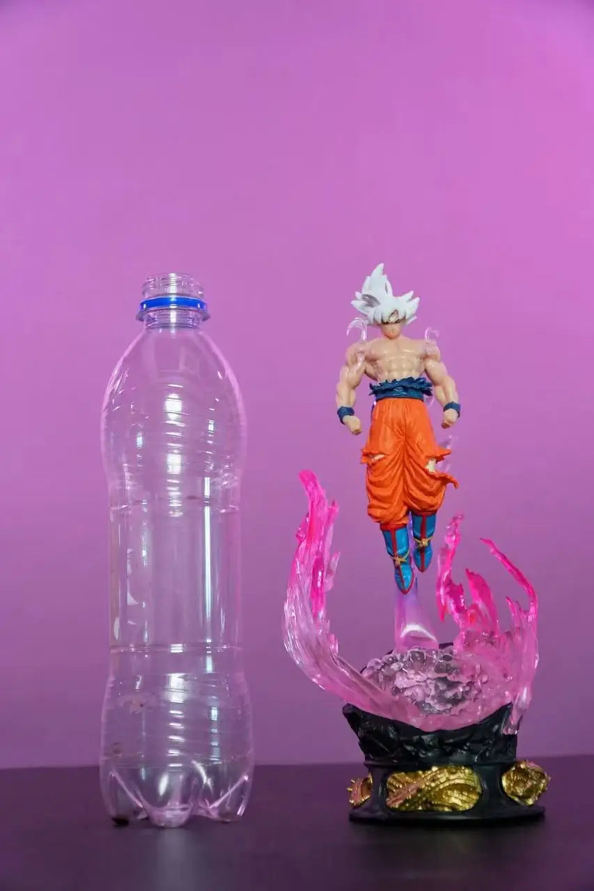 2pcs New Dragon Ball Son Goku 25cm Figure Ultra Instinct Super Saiyan Figurine Statue Pvc Statue Model Ornament Collection Gift Beauty World Shop