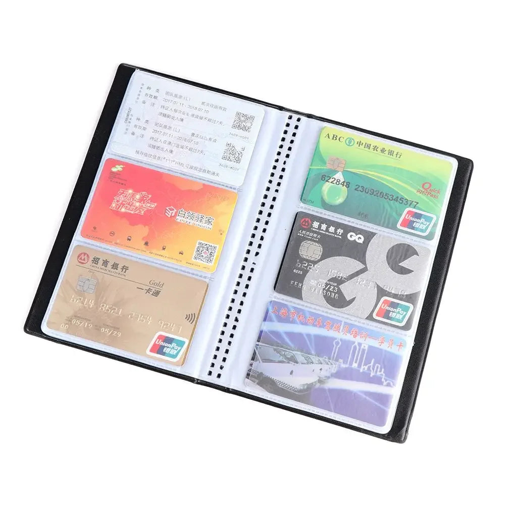 40/120/180/240/300 Cards ID Credit Card Holder Book Case Organizer Leather Business Cards ID Credit Card Holder Case Cards Album Beauty World Shop