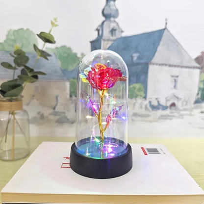 Rose Light Beautiful Realistic Looking Night Light Rose Eternal Flower Party Supplies LED Simulation Rose Flower Valentine's Day Beauty World Shop