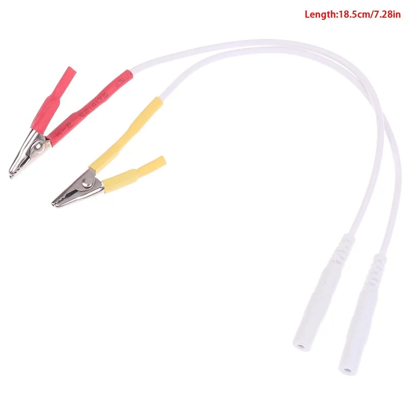 10Pcs 2mm Pin TENS/EMS Alligator Clip Cables - Electrode Wire Accessories for Hwato SDZ-II Electronic Acupuncture Device Beauty World Shop