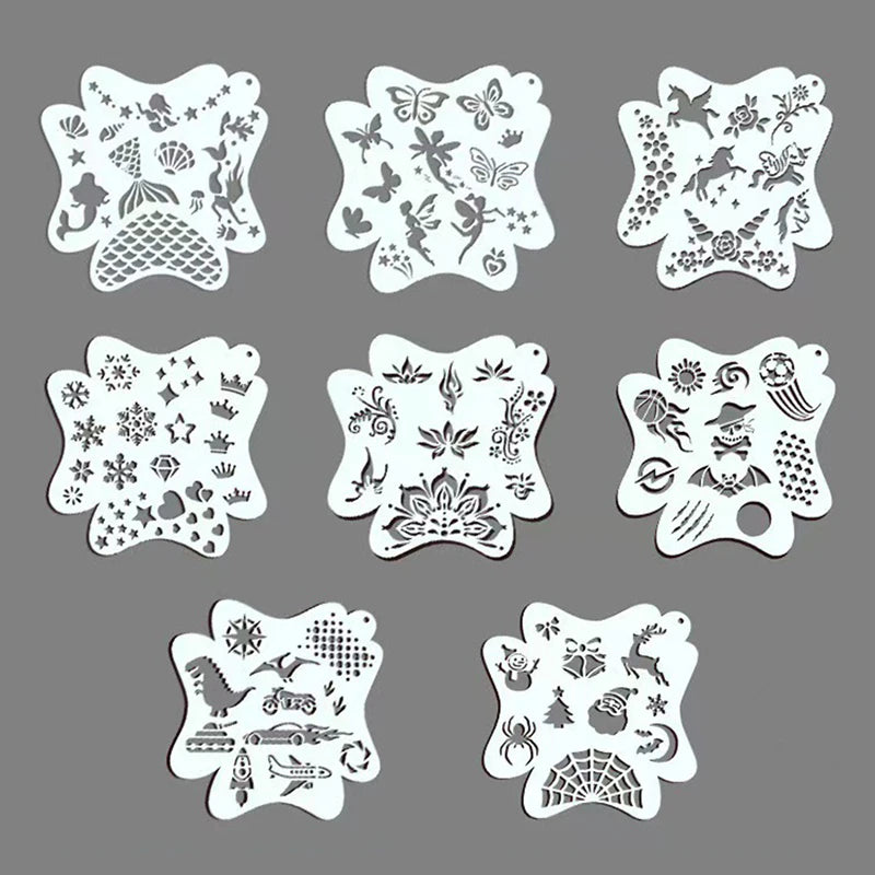 Stencils For Body Painting Face Art Stamps Temporary Tattoos Reusable Stencils Plastics Beauty World Shop