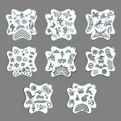 Stencils For Body Painting Face Art Stamps Temporary Tattoos Reusable Stencils Plastics Beauty World Shop