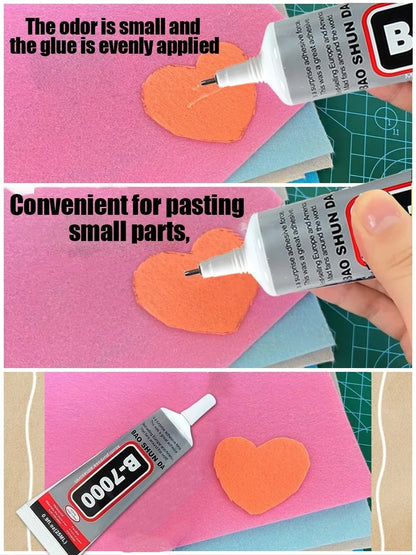 B7000 Glue Multi Purpose Adhesive Strong Clear Glue For Phone Screen Repair Jewelry Making DIY Crafts Metal Glass Plastic Wood Beauty World Shop