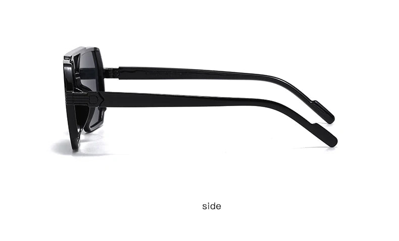 Hiking New Fashion Double Beam Polygonal Anti Light Glasses Retro Personalized Trendy Large Frame Eyewear European and American Beauty World Shop