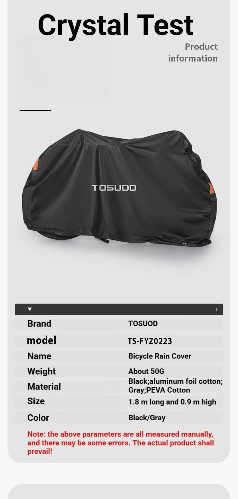 TOSUOD Thickened bike rain cover, All-Inclusive Design Rain Snow Dust  New All Weather Protective Sunshade  Protective Covers Beauty World Shop