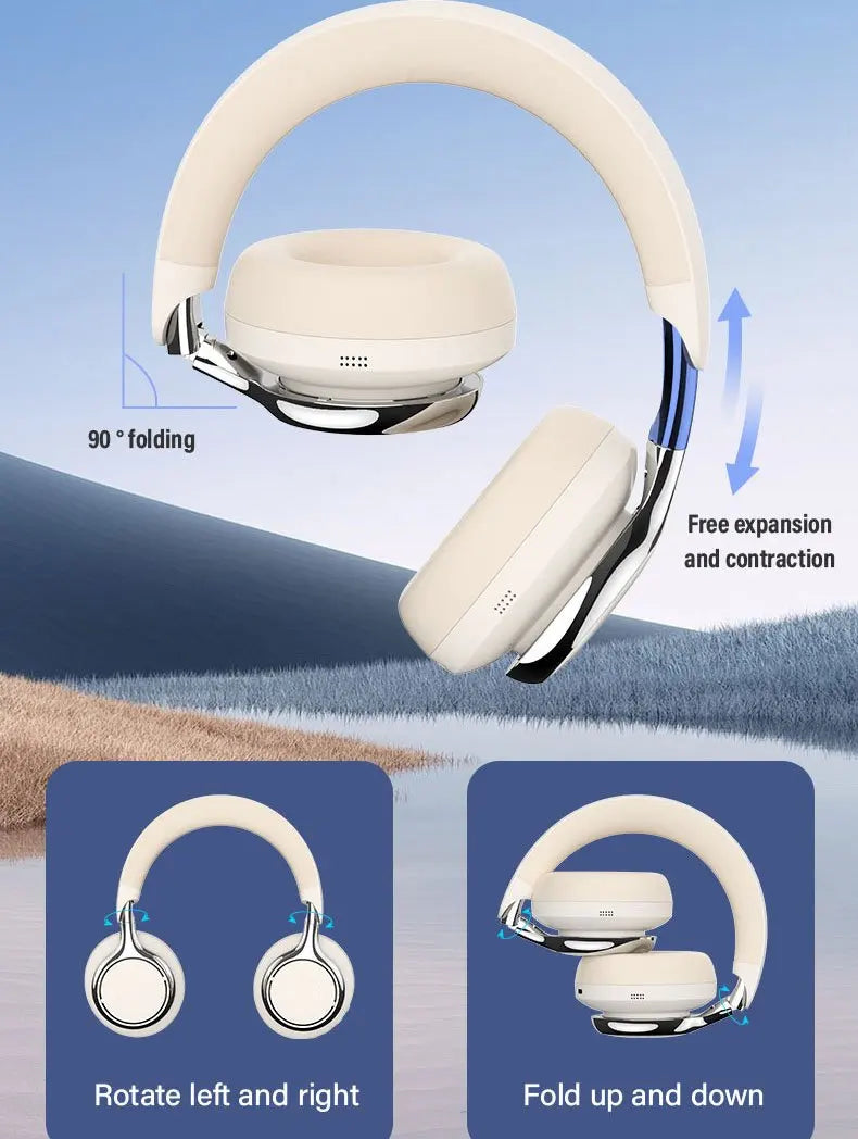 TD-20 Wireless Headphone 3D Spatial Audio Earphone Bluetooth 5.3 Headset 40mm Driver Over Ear Headphone 24H for Mobile Phone PC Beauty World Shop