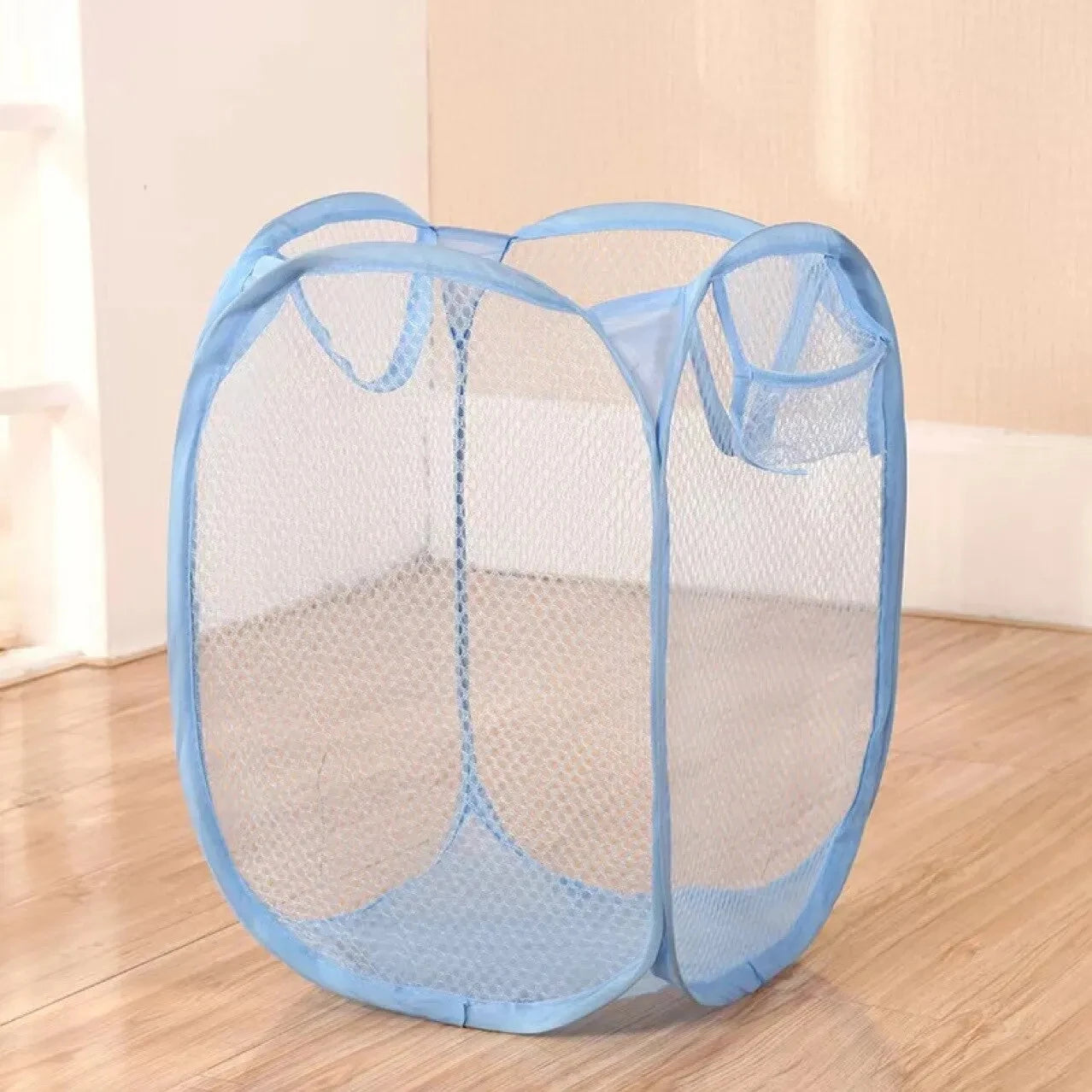 Folding Household Laundry Storage Basket Mesh Dirty Clothes Storage BasketToy Storage Bag Household Storage Bucket Beauty Fashion