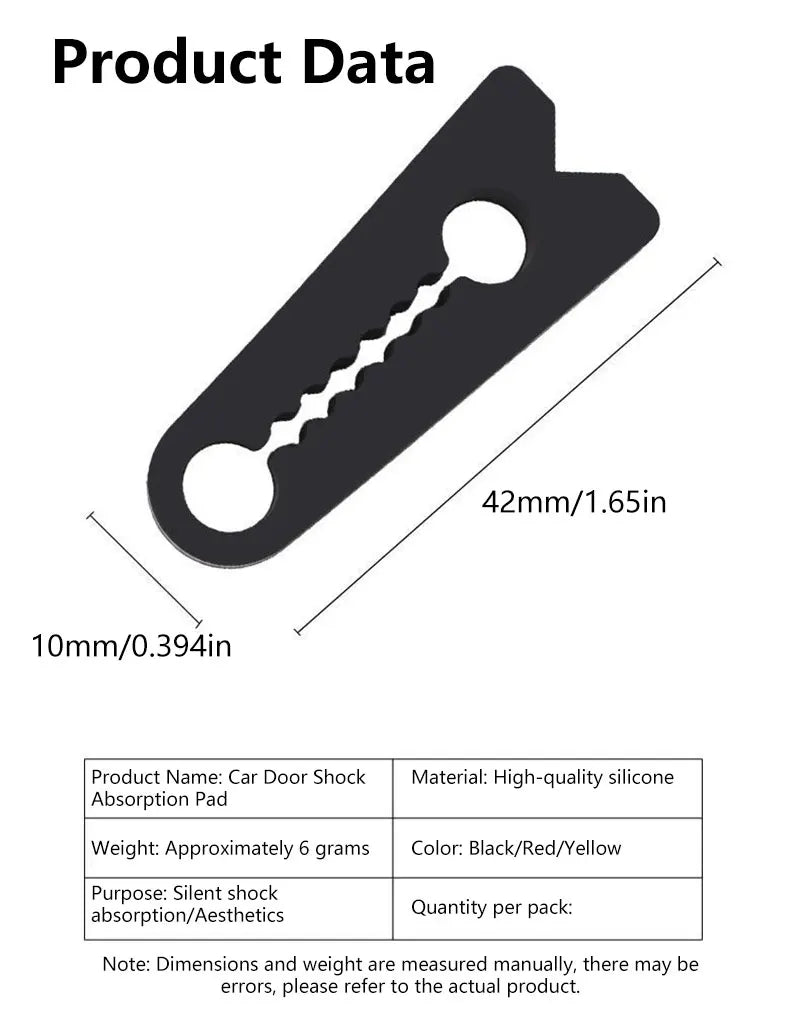 1/4pcs Car Door Shock Absorber Universal Car Door Buckle Soundproof Deadener Damper Cushion Anti-Vibration Buffer Pad 2026 New Beauty World Shop