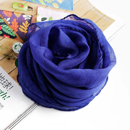 New 70X70cm Simulation Silk Scarves Women's Versatile Small Square Solid Chiffon Scarf Gauze Scarf Party Gift Beauty World Shop
