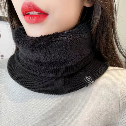 Winter Knitted Scarf Warm Cashmere Like Unisex Neck Warmer for Women Men Solid Color Snood Ring Scarf Fashion Thick Scarf Beauty Fashion