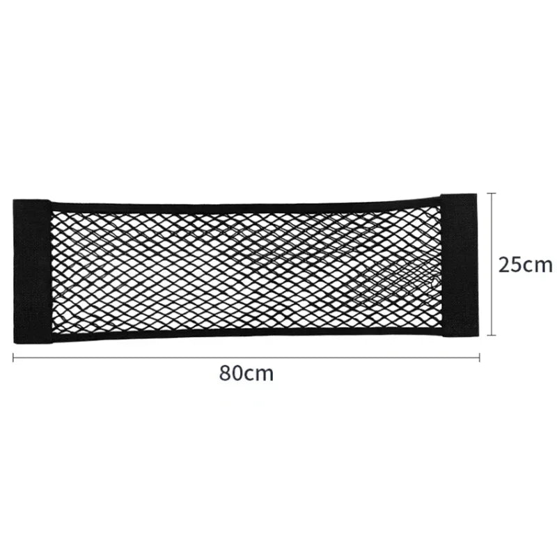 Car Storage Net Stretchable Mesh Pocket Net Magic Elastic Sticker Universal Rear Mesh Trunk Seat Bag Pocket Cage Auto Organizer Beauty World Shop