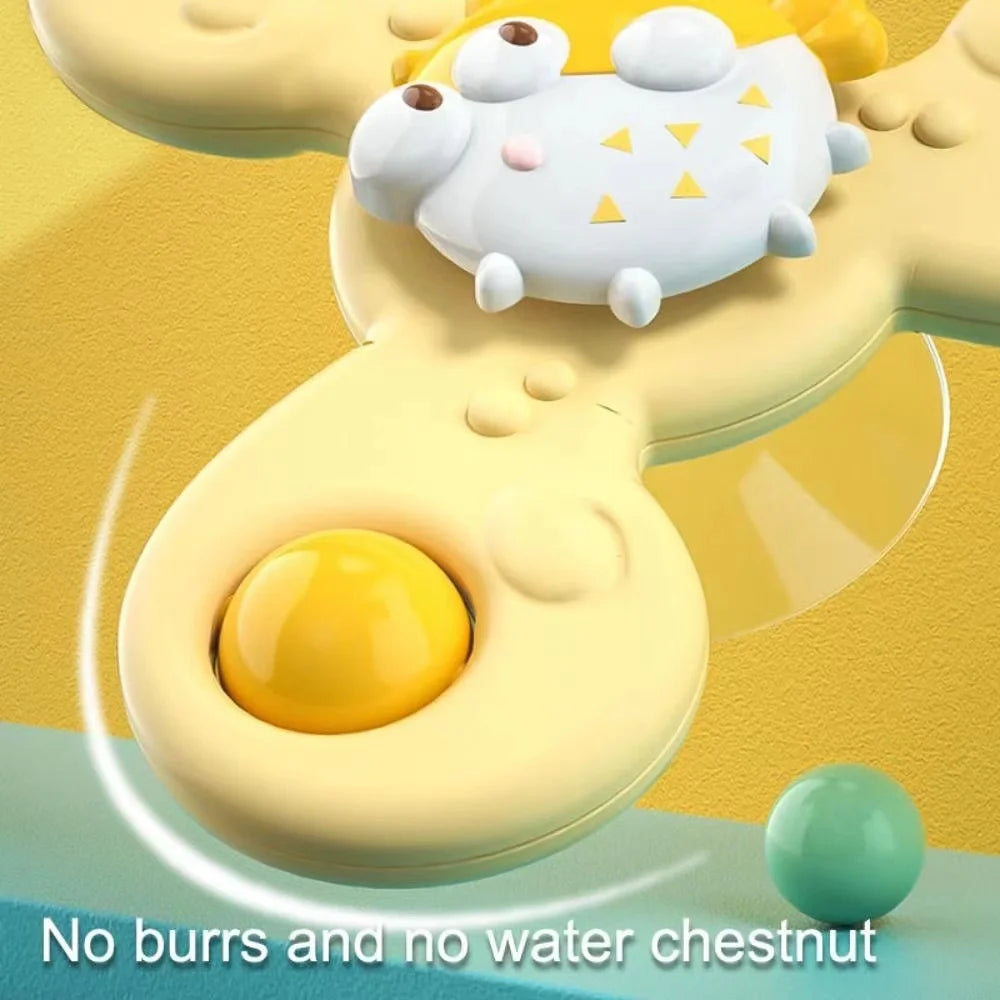 3Pcs/Set Baby Bath Toys Funny Bathing Sucker Spinner Suction Cup Cartoon Rattles Fidget Educational Toys For Children Boys Beauty Fashion