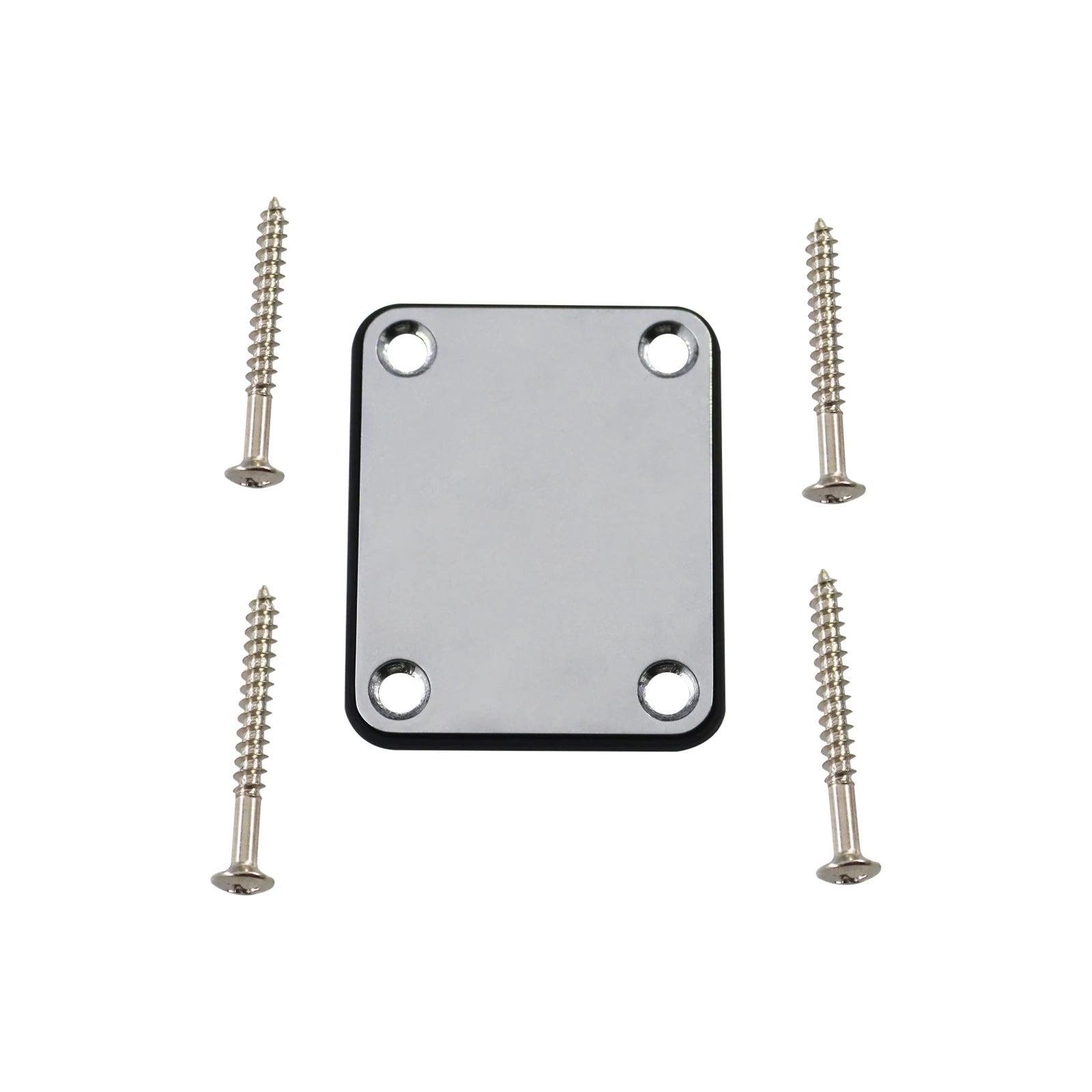 1Set  Bass Guitar Neck Plate,Electric Guitar Neck Joint Connecting Strengthen Plate with Plastic Back Plate & Mounting Screws Beauty World Shop