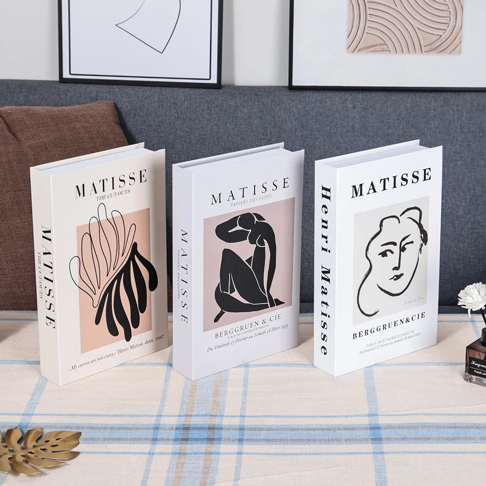 3Pcs Foldable Fashion Fake Books Living Room Decoration Designer Books Coffee Table Ornaments Club Hotel Room Villa Prop Books Beauty World Shop