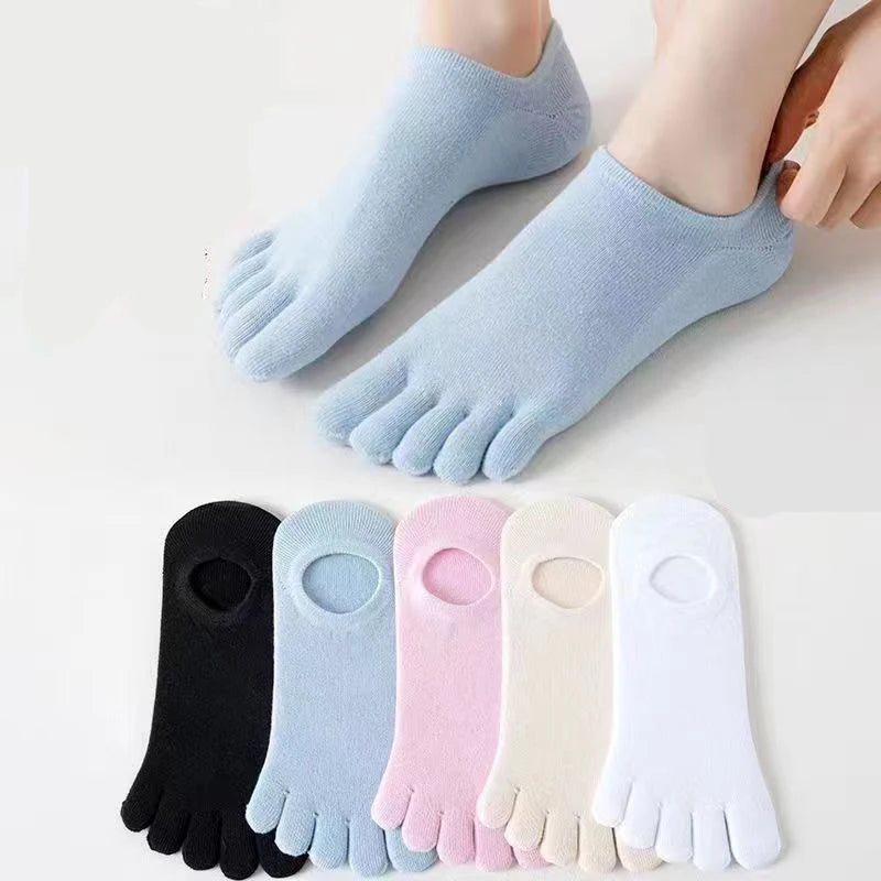 5 pairs of yoga toe socks for women, suitable for Pilates, ballet, dance, and barefoot Beauty World Shop
