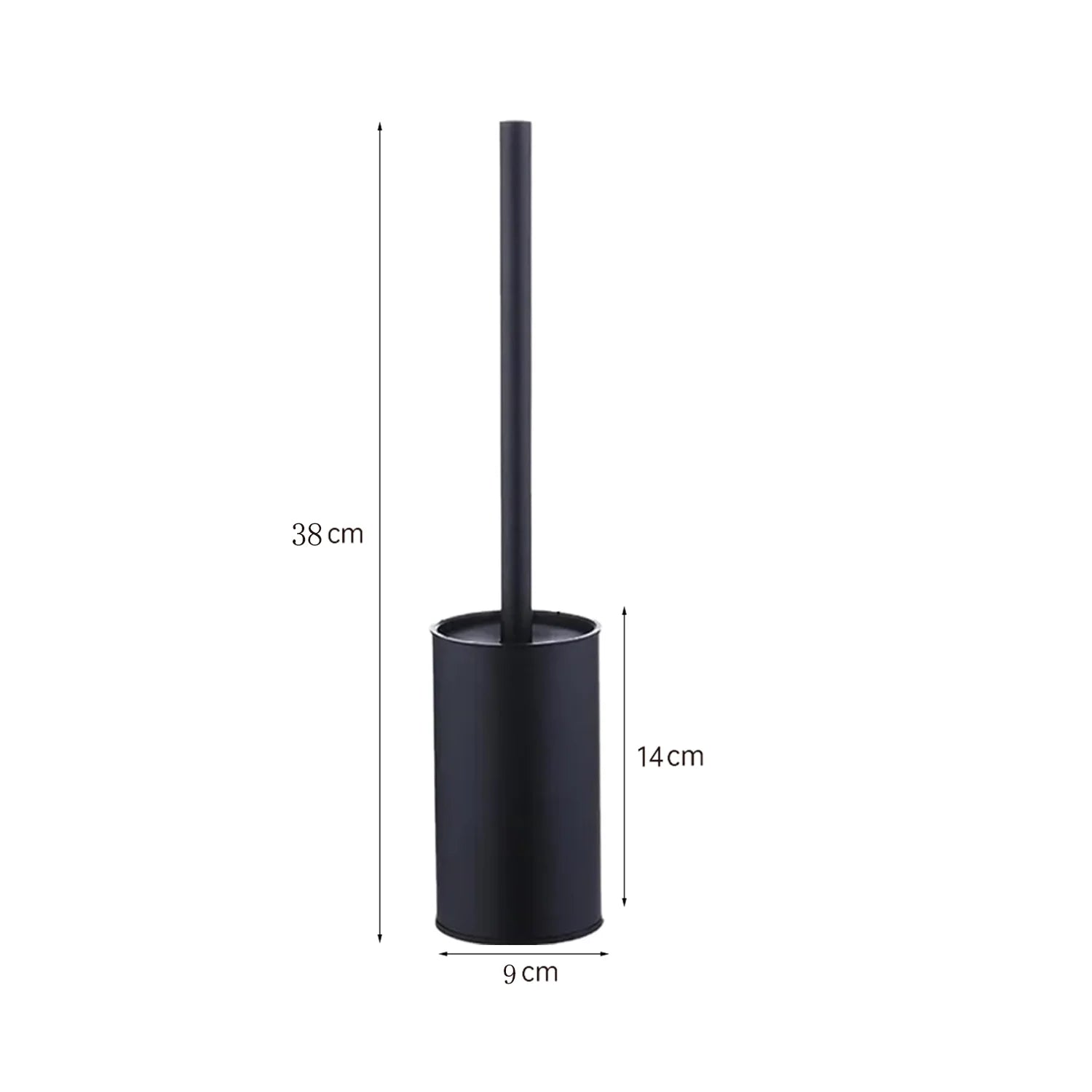 Toilet Brush Set Circular Type Stainless Steel Toilet Brush Extra Long Handle Standing for Hotel RV Toilet Bathroom Beauty World Shop