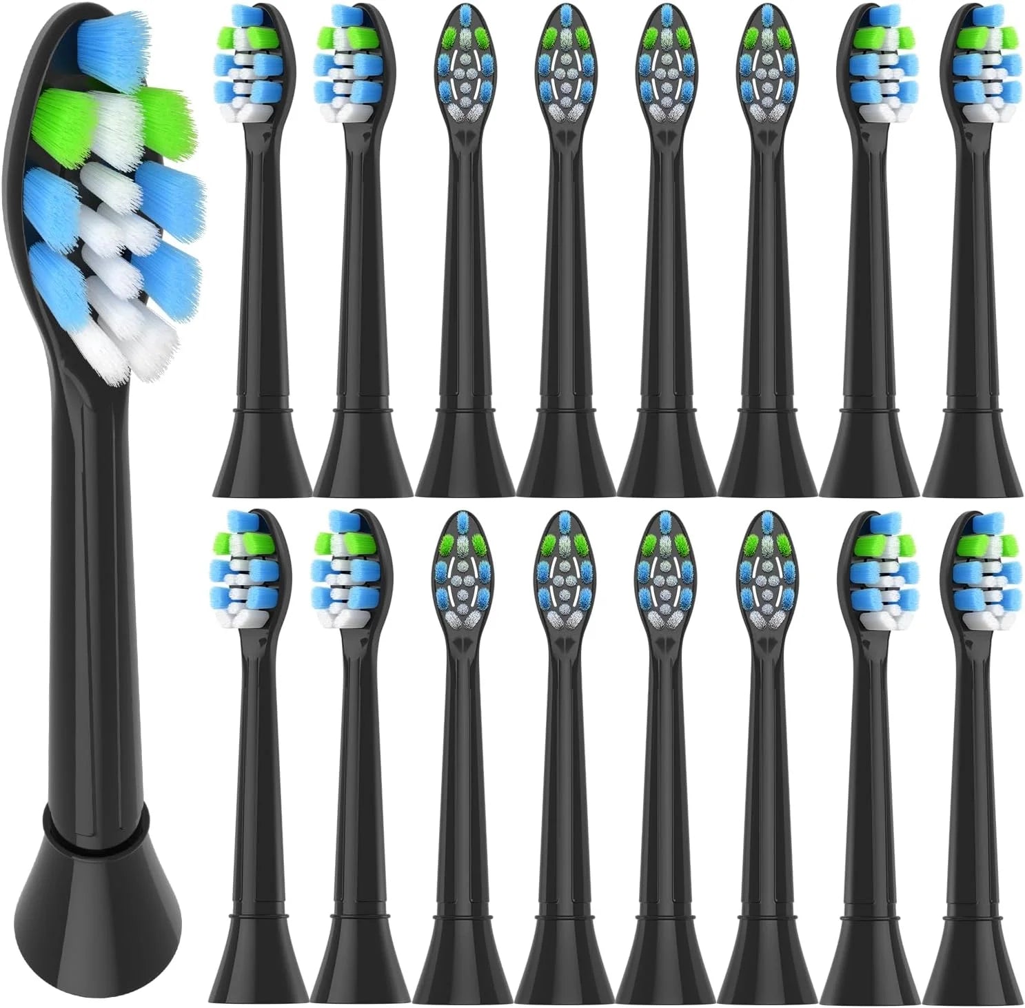 Toothbrush Heads Compatible with Philips Electric Toothbrush,Replacement Brush Heads Fit for 3100 4100 4300 5300 5500 6100 9000 Beauty World Shop