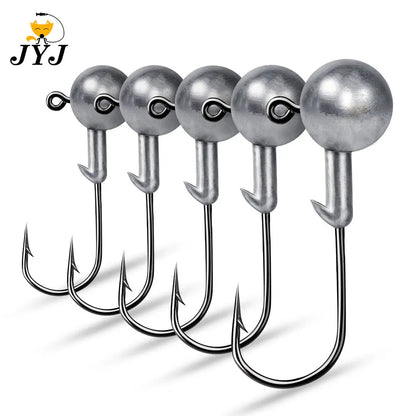 JYJ 1g 2g 3g 4g 5g 10g 20g 22g 25g 28g crank Jig head hook fishing hook head Jig lure hard bait soft worm jig hook for fishing Beauty World Shop
