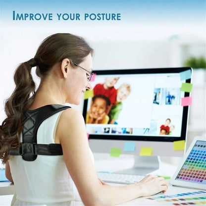 Adjustable Back Shoulder Posture Corrector Belt Clavicle Spine Support Reshape Your Body Home Office Sport Upper Back Neck Brace Beauty World Shop