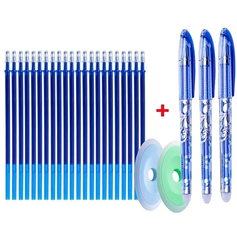 0.5mm Erasable Gel Pen Set 6 Colors Ink Writing Gel Pens Refills Rods Washable Handle for School Office Stationery Supplies Beauty World Shop