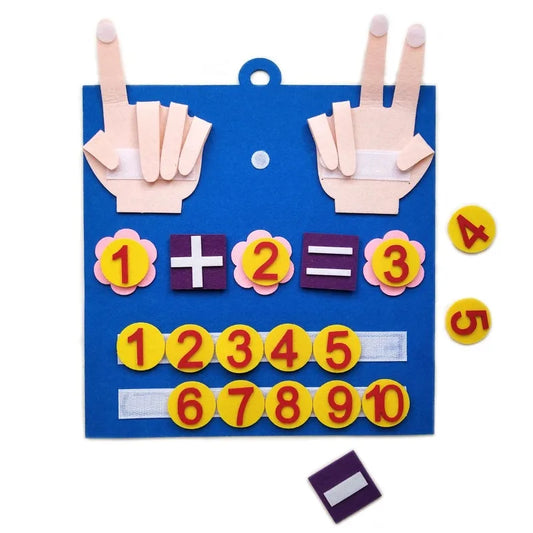 Children's Finger Number Math Toys, Montessori Concept Education Felt DIY Creative Early Childhood Education AIDS Beauty Fashion