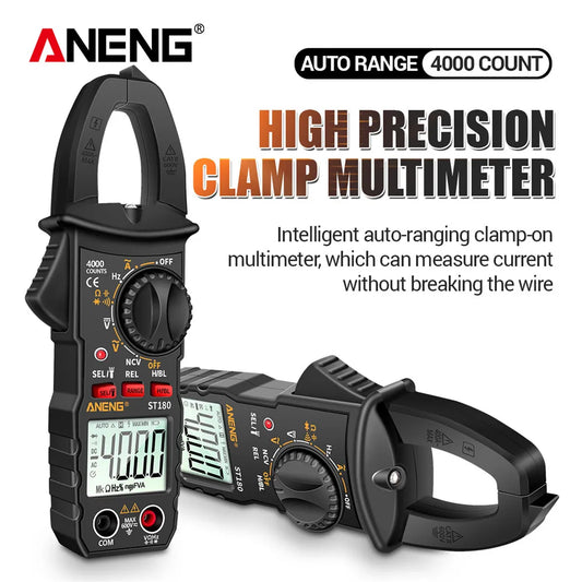 ANENG ST180 AC Current Clamp Meter  Digital 4000 Counts Multimeter Ammeter Voltage Tester Car Amp Hz Capacitance NCV Ohm Tool Beauty World Shop