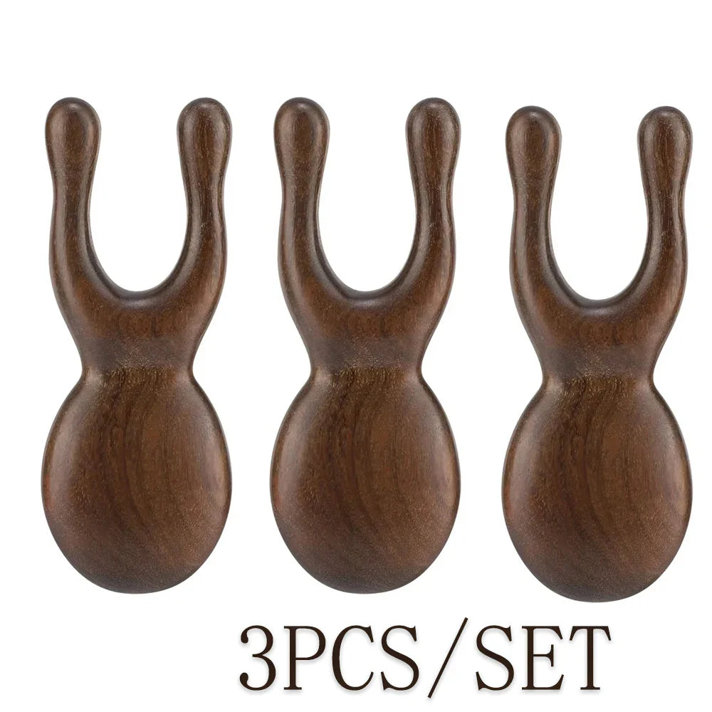 Wooden Gua Sha Facial Tools  Head Massager Sandalwood Wood Massage Tool for Face Nose Eye  Wood Therapy Massage Acupressur Tools Beauty Trend Shop