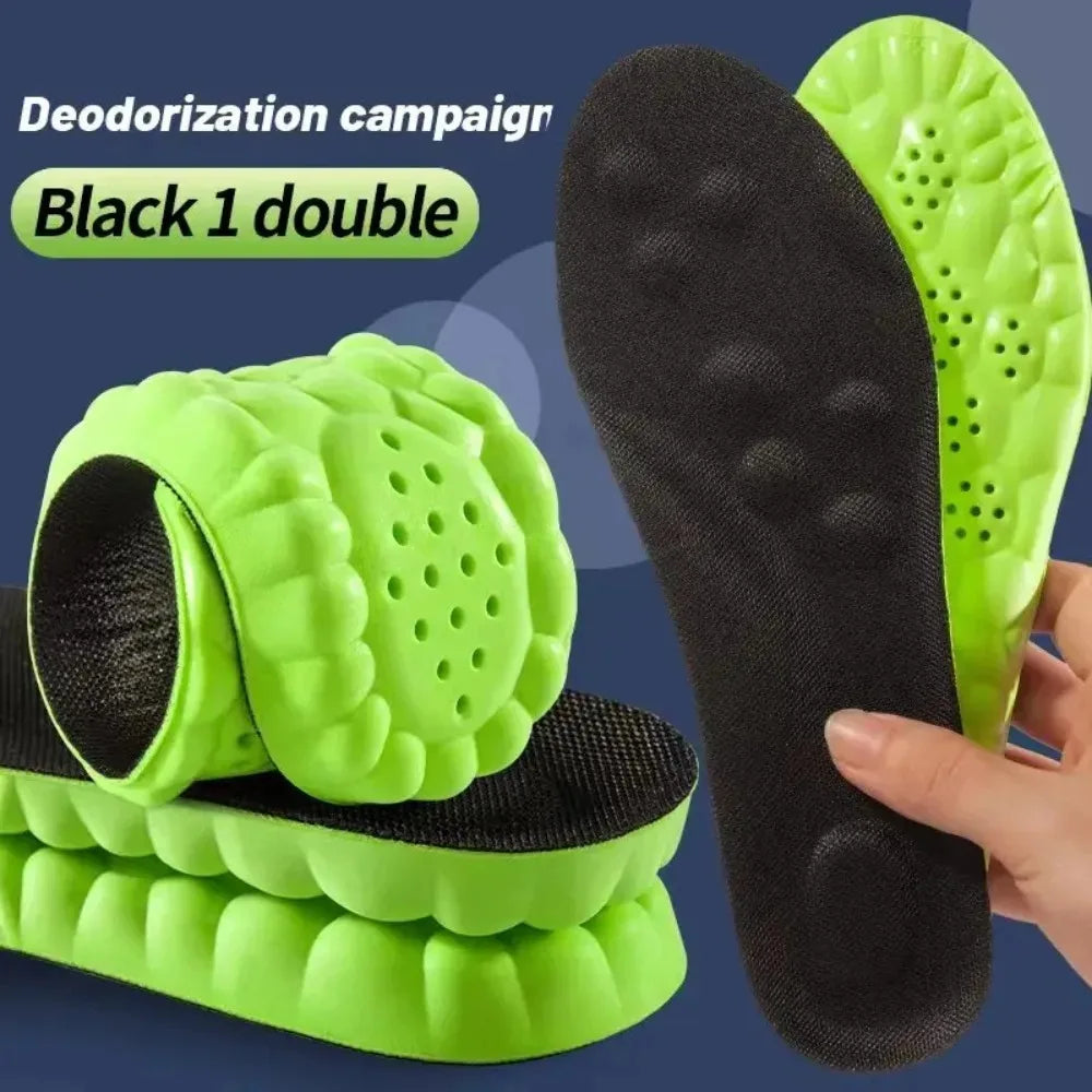 4D Sport Insole Super Soft Shoes Sole Pads for Feet Shock Absorption Baskets Shoe Sole Arch Support Orthopedic Inserts Beauty World Shop