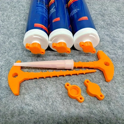 Silicone seal cap and seal gun nozzle removal tool, silicone seal cap used for open core tubes to prevent rapid drying Beauty World Shop
