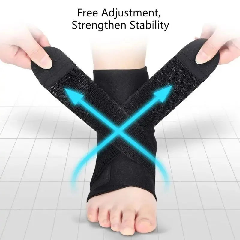 Adjustable Ankle Brace Breathable & Comfortable Elastic Ankle Support Sleeve Running Basketball Volleyball Foot Tendon Support Beauty World Shop