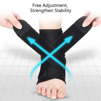 Adjustable Ankle Brace Breathable & Comfortable Elastic Ankle Support Sleeve Running Basketball Volleyball Foot Tendon Support Beauty World Shop