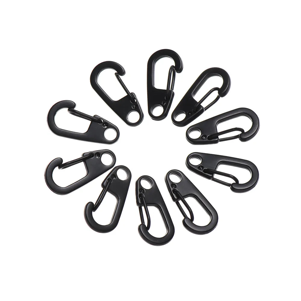 4/10Pcs Carabiner D-Ring Key Chain Spring Clips Mini Aluminium Alloy Hang Buckle Survival EDC Gear Outdoor Camping Keyring Tool Beauty World Shop