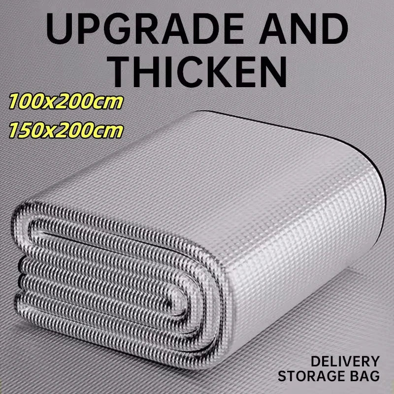 Waterproof Mat Double-sided Aluminum Film Moisture-Proof Mat Portable Picnic Mat Outdoor Tent Camping Beach Moisture-Proof Mat Beauty World Shop