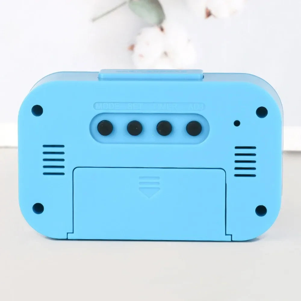 Digital Led Clock Household Bedside Battery Powered Multi-function Alarm Clock Desk Things for the Room Table Clocks Home Decor Beauty World Shop