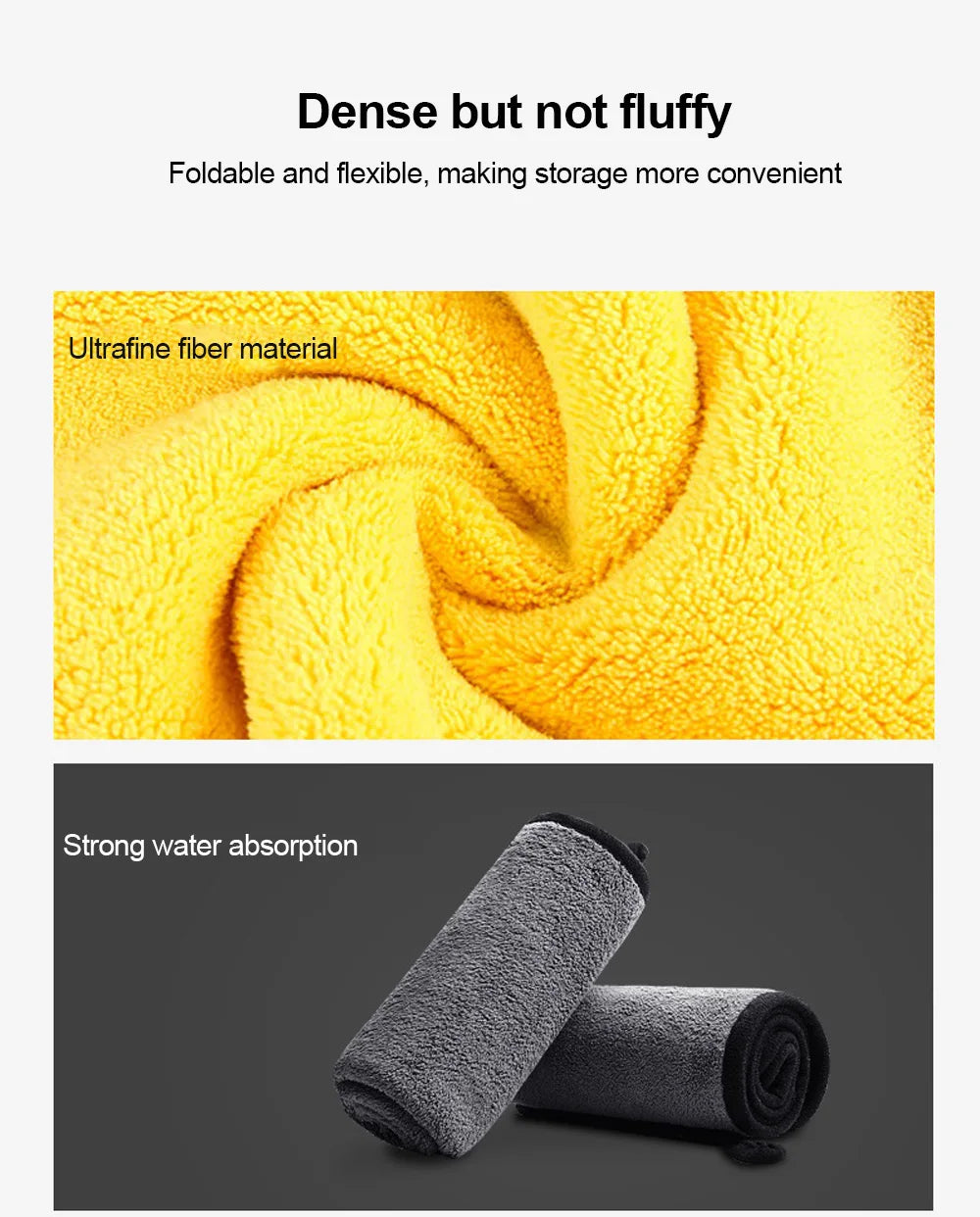 Car Wash Microfiber Towel 30x30/60CM Car Cleaning Drying Cloth Hemming Car Care Cloth Detailing Car Wash Towel Beauty World Shop
