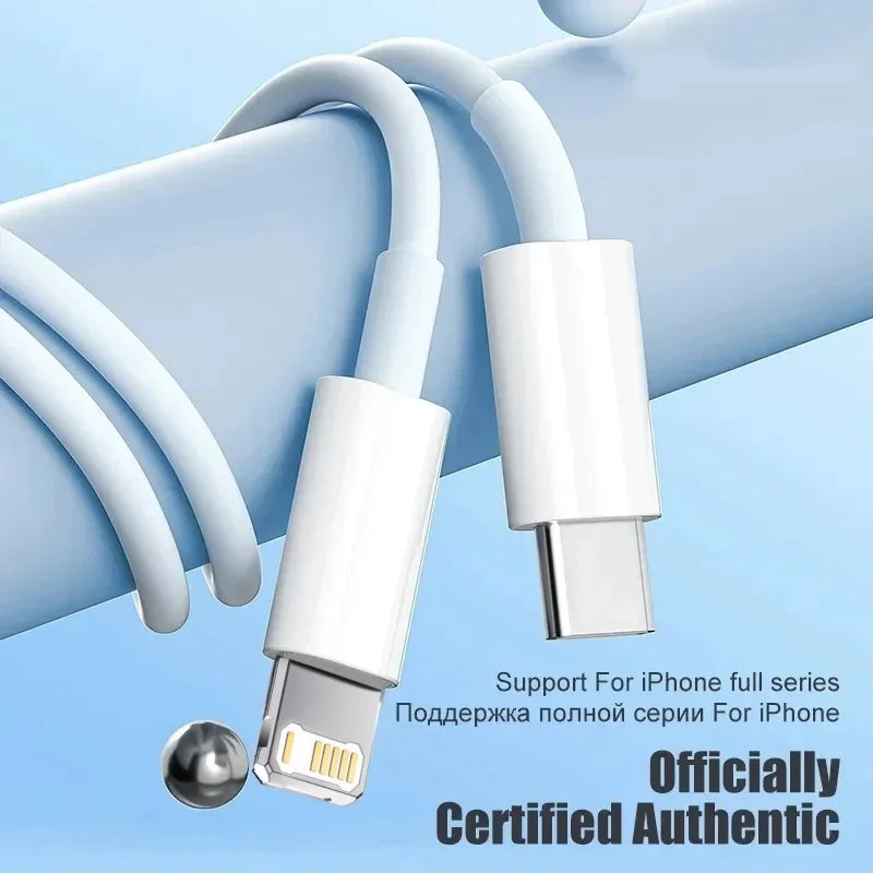 20W PD USB to Lighting USB C to Lighting Fast Charger Cable For Apple iPhone 14 13 12 11 Pro Max X XR Plus iPad Data Sync Line Beauty World Shop