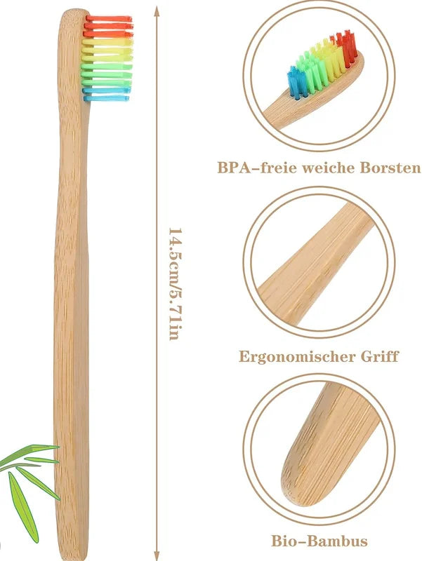 15/30Pcs Bamboo Toothbrushes Natural Wooden Toothbrushes Children's Soft Bristled Toothbrushes Environmentally Friendly Beauty World Shop