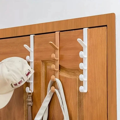 1pc Bedroom Door Hanger Clothes Hanging Rack Over The Door Plastic Home Storage Organization Hooks, Purse Holder For Bags Rails Beauty World Shop