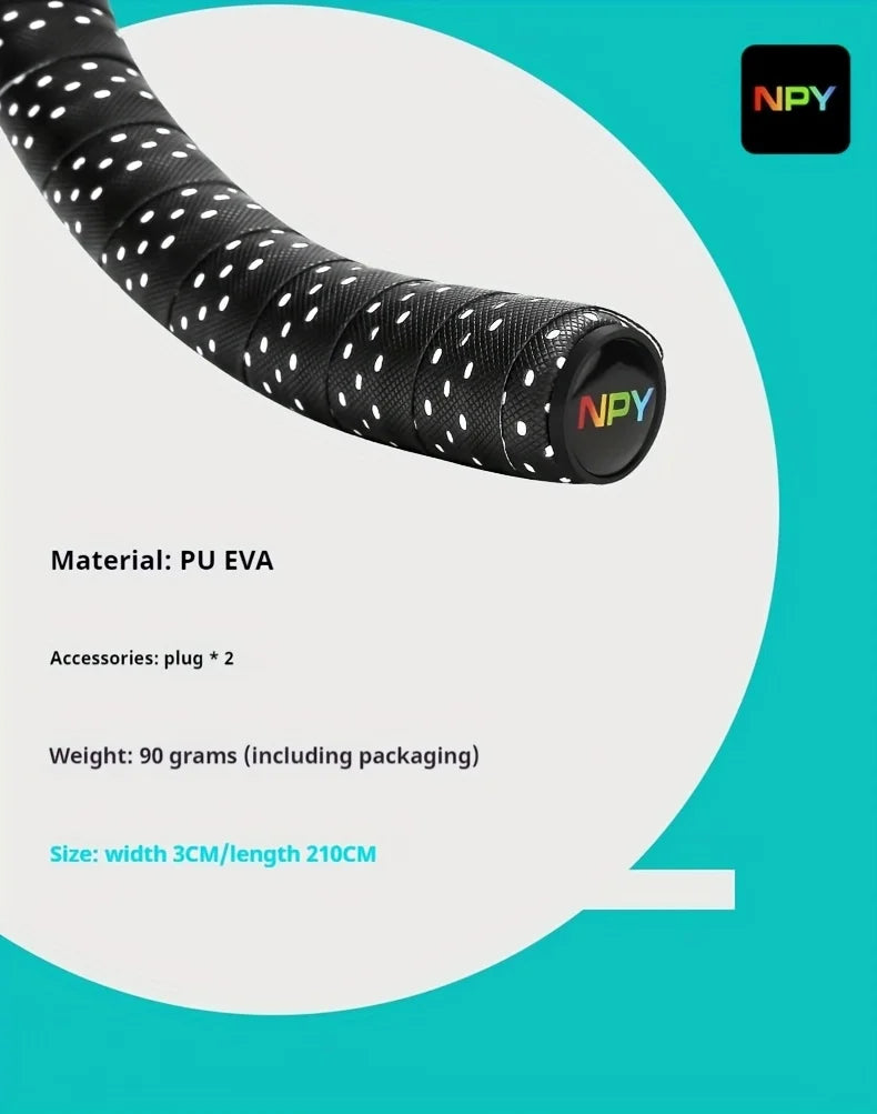 NPY2026 Road Bike Cycling Bar Colorful Tape Bicycle Handle Belt Cork EVA  Damping AntiVibration Tape Wrap With 2 Plug Fixed Gear Beauty World Shop