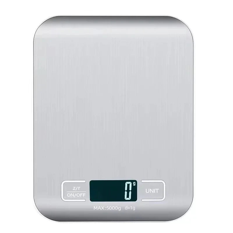 Digital Kitchen Scale LED Display 5kg/1g Stainless Steel Panel Electronic Scales Home Jewelry Food Snacks Weighing Baking Tools Beauty World Shop