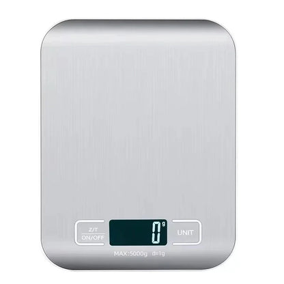 Digital Kitchen Scale LED Display 5kg/1g Stainless Steel Panel Electronic Scales Home Jewelry Food Snacks Weighing Baking Tools Beauty World Shop